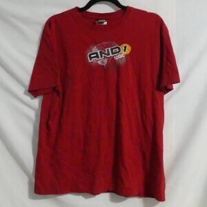 AND1 Logic | XL - extra large 18/20 kids | Red Graphic Basketball Tee - T-Shirt